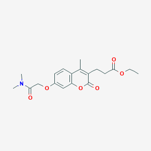 molecular formula C19H23NO6 B11158532 ethyl 3-{7-[2-(dimethylamino)-2-oxoethoxy]-4-methyl-2-oxo-2H-chromen-3-yl}propanoate 