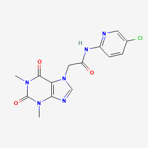 molecular formula C14H13ClN6O3 B11158538 N-(5-chloropyridin-2-yl)-2-(1,3-dimethyl-2,6-dioxopurin-7-yl)acetamide 