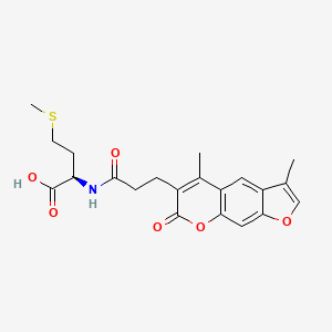 N-[3-(3,5-dimethyl-7-oxo-7H-furo[3,2-g]chromen-6-yl)propanoyl]-D-methionine