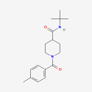 N-tert-butyl-1-[(4-methylphenyl)carbonyl]piperidine-4-carboxamide