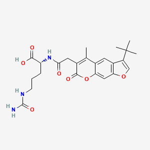 2-(2-{3-Tert-butyl-5-methyl-7-oxo-7H-furo[3,2-G]chromen-6-YL}acetamido)-5-(carbamoylamino)pentanoic acid