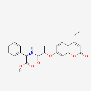 (2S)-({2-[(8-methyl-2-oxo-4-propyl-2H-chromen-7-yl)oxy]propanoyl}amino)(phenyl)ethanoic acid