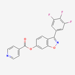 3-(3,4,5-Trifluorophenyl)-1,2-benzisoxazol-6-yl isonicotinate