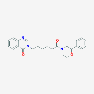 3-[6-oxo-6-(2-phenylmorpholino)hexyl]-4(3H)-quinazolinone