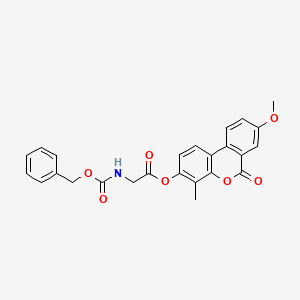 8-methoxy-4-methyl-6-oxo-6H-benzo[c]chromen-3-yl N-[(benzyloxy)carbonyl]glycinate