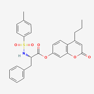 molecular formula C28H27NO6S B11158608 (2-oxo-4-propylchromen-7-yl) (2S)-2-[(4-methylphenyl)sulfonylamino]-3-phenylpropanoate 