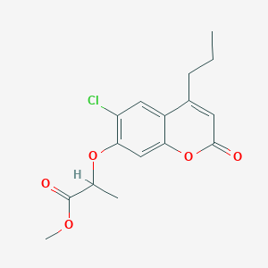 molecular formula C16H17ClO5 B11158621 methyl 2-[(6-chloro-2-oxo-4-propyl-2H-chromen-7-yl)oxy]propanoate 