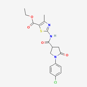 Ethyl 2-({[1-(4-chlorophenyl)-5-oxopyrrolidin-3-yl]carbonyl}amino)-4-methyl-1,3-thiazole-5-carboxylate