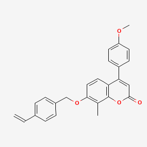 4-(4-methoxyphenyl)-8-methyl-7-[(4-vinylbenzyl)oxy]-2H-chromen-2-one