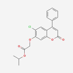 Methylethyl 2-(6-chloro-2-oxo-4-phenylchromen-7-yloxy)acetate