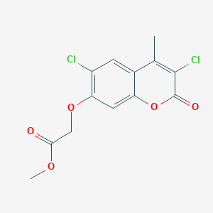 methyl [(3,6-dichloro-4-methyl-2-oxo-2H-chromen-7-yl)oxy]acetate