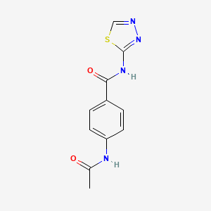 molecular formula C11H10N4O2S B11158671 4-(acetylamino)-N-(1,3,4-thiadiazol-2-yl)benzamide 