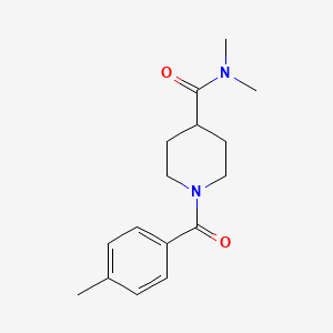 molecular formula C16H22N2O2 B11158681 N,N-dimethyl-1-(4-methylbenzoyl)piperidine-4-carboxamide 