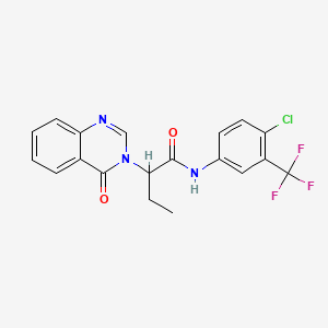 N-[4-chloro-3-(trifluoromethyl)phenyl]-2-(4-oxoquinazolin-3(4H)-yl)butanamide