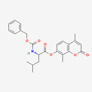 molecular formula C25H27NO6 B11158723 4,8-dimethyl-2-oxo-2H-chromen-7-yl N-[(benzyloxy)carbonyl]-L-leucinate 