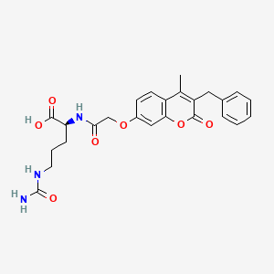 molecular formula C25H27N3O7 B11158733 N~2~-{[(3-benzyl-4-methyl-2-oxo-2H-chromen-7-yl)oxy]acetyl}-N~5~-carbamoyl-L-ornithine 