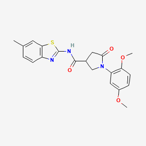 1-(2,5-dimethoxyphenyl)-N-(6-methyl-1,3-benzothiazol-2-yl)-5-oxopyrrolidine-3-carboxamide