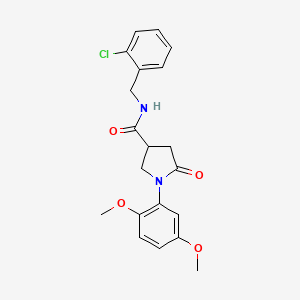 N-(2-chlorobenzyl)-1-(2,5-dimethoxyphenyl)-5-oxopyrrolidine-3-carboxamide