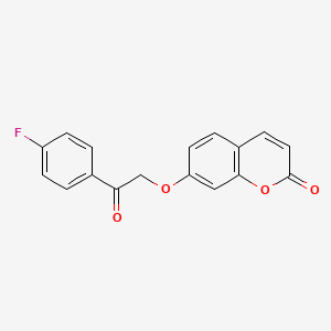 molecular formula C17H11FO4 B11158766 7-[2-(4-fluorophenyl)-2-oxoethoxy]-2H-chromen-2-one 