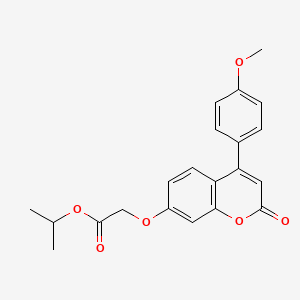 molecular formula C21H20O6 B11158771 isopropyl 2-{[4-(4-methoxyphenyl)-2-oxo-2H-chromen-7-yl]oxy}acetate 