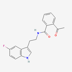 molecular formula C19H17FN2O2 B11158775 2-acetyl-N-[2-(5-fluoro-1H-indol-3-yl)ethyl]benzamide 