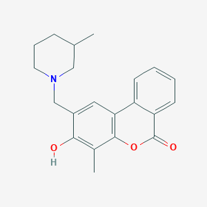 3-hydroxy-4-methyl-2-[(3-methylpiperidino)methyl]-6H-benzo[c]chromen-6-one