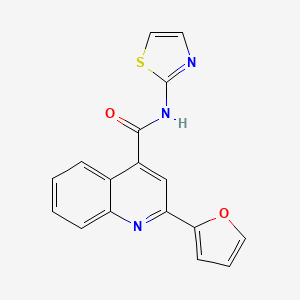 2-(furan-2-yl)-N-(1,3-thiazol-2-yl)quinoline-4-carboxamide