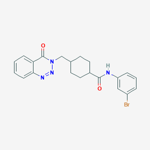 trans-N-(3-bromophenyl)-4-[(4-oxo-1,2,3-benzotriazin-3(4H)-yl)methyl]cyclohexanecarboxamide