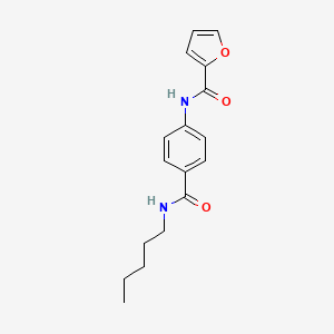 molecular formula C17H20N2O3 B11158821 N-[4-(pentylcarbamoyl)phenyl]furan-2-carboxamide 