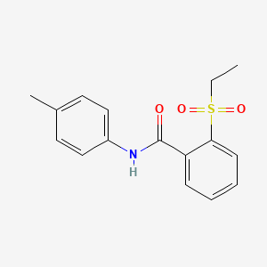 molecular formula C16H17NO3S B11158835 2-(ethylsulfonyl)-N-(4-methylphenyl)benzamide 