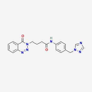 4-(4-oxo-1,2,3-benzotriazin-3(4H)-yl)-N-[4-(1H-1,2,4-triazol-1-ylmethyl)phenyl]butanamide