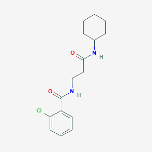 2-chloro-N-[3-(cyclohexylamino)-3-oxopropyl]benzamide