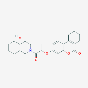 3-{[1-(4a-hydroxyoctahydroisoquinolin-2(1H)-yl)-1-oxopropan-2-yl]oxy}-7,8,9,10-tetrahydro-6H-benzo[c]chromen-6-one