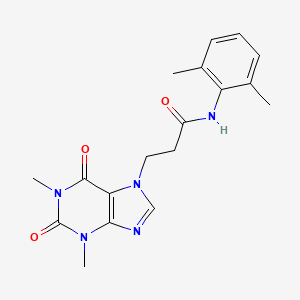 3-(1,3-dimethyl-2,6-dioxo-1,2,3,6-tetrahydro-7H-purin-7-yl)-N-(2,6-dimethylphenyl)propanamide