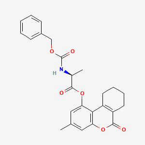 molecular formula C25H25NO6 B11158878 (3-methyl-6-oxo-7,8,9,10-tetrahydrobenzo[c]chromen-1-yl) (2S)-2-(phenylmethoxycarbonylamino)propanoate 