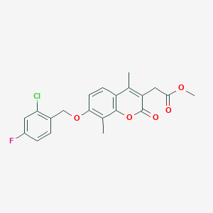 methyl {7-[(2-chloro-4-fluorobenzyl)oxy]-4,8-dimethyl-2-oxo-2H-chromen-3-yl}acetate