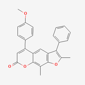 5-(4-methoxyphenyl)-2,9-dimethyl-3-phenyl-7H-furo[3,2-g]chromen-7-one