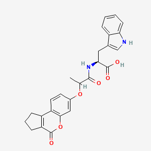 N-{2-[(4-oxo-1,2,3,4-tetrahydrocyclopenta[c]chromen-7-yl)oxy]propanoyl}-L-tryptophan