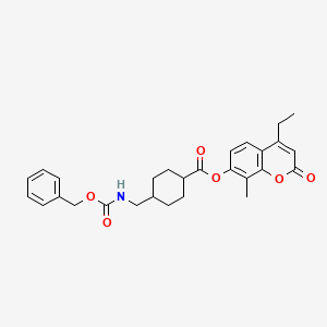 molecular formula C28H31NO6 B11158895 4-ethyl-8-methyl-2-oxo-2H-chromen-7-yl trans-4-({[(benzyloxy)carbonyl]amino}methyl)cyclohexanecarboxylate 