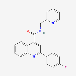 2-(4-fluorophenyl)-N-(2-pyridylmethyl)-4-quinolinecarboxamide