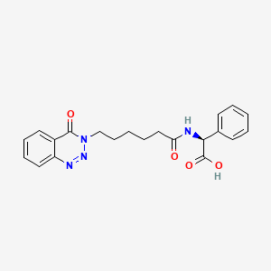 molecular formula C21H22N4O4 B11158911 (2S)-{[6-(4-oxo-1,2,3-benzotriazin-3(4H)-yl)hexanoyl]amino}(phenyl)ethanoic acid 