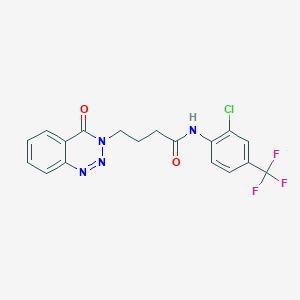 molecular formula C18H14ClF3N4O2 B11158916 N-[2-chloro-4-(trifluoromethyl)phenyl]-4-(4-oxo-1,2,3-benzotriazin-3(4H)-yl)butanamide 