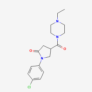 1-(4-Chlorophenyl)-4-(4-ethylpiperazine-1-carbonyl)pyrrolidin-2-one