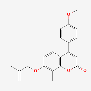 4-(4-methoxyphenyl)-8-methyl-7-[(2-methylallyl)oxy]-2H-chromen-2-one