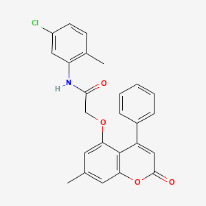 molecular formula C25H20ClNO4 B11158923 N-(5-chloro-2-methylphenyl)-2-[(7-methyl-2-oxo-4-phenyl-2H-chromen-5-yl)oxy]acetamide 