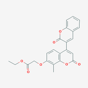 molecular formula C23H18O7 B11158931 ethyl [(8'-methyl-2,2'-dioxo-2H,2'H-3,4'-bichromen-7'-yl)oxy]acetate 