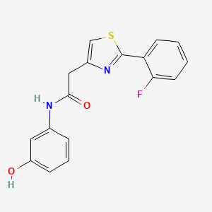 2-[2-(2-fluorophenyl)-1,3-thiazol-4-yl]-N-(3-hydroxyphenyl)acetamide