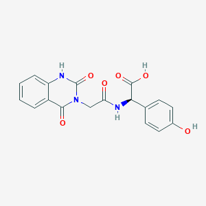 (2R)-{[(2,4-dioxo-1,4-dihydroquinazolin-3(2H)-yl)acetyl]amino}(4-hydroxyphenyl)ethanoic acid