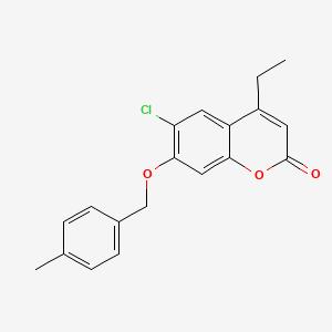 6-chloro-4-ethyl-7-[(4-methylphenyl)methoxy]-2H-chromen-2-one