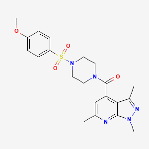 {4-[(4-methoxyphenyl)sulfonyl]piperazino}(1,3,6-trimethyl-1H-pyrazolo[3,4-b]pyridin-4-yl)methanone